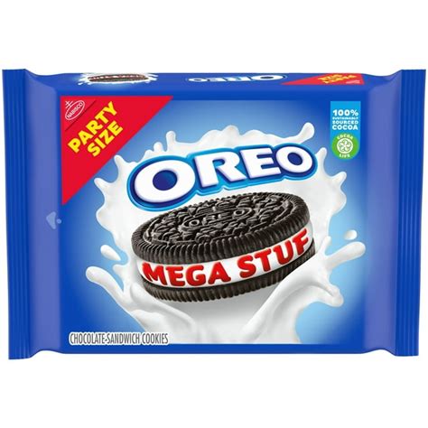 mega stuffed oreos|OREO Mega Stuf Chocolate Sandwich Cookies, Family Size, .